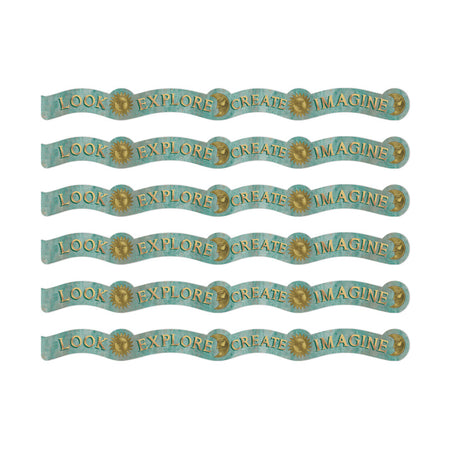 Curiosity Garden Dream Explore Create Imagine Extra Wide Deco Trim&reg;, 37 Feet Per Pack, 6 Packs