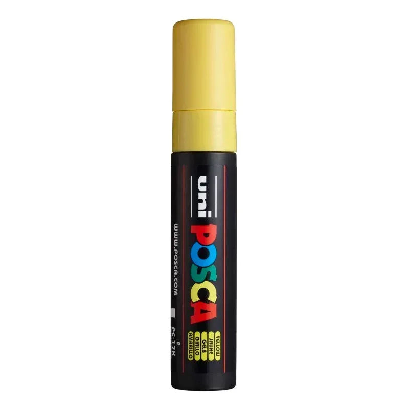 uni® POSCA PC-17K Water-Based Paint Markers, Extra Broad Tip (15mm), Yellow