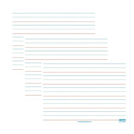 Magnetic Dry Erase Board, Two-Sided Ruled/Blank, 9" x 12", Pack of 3