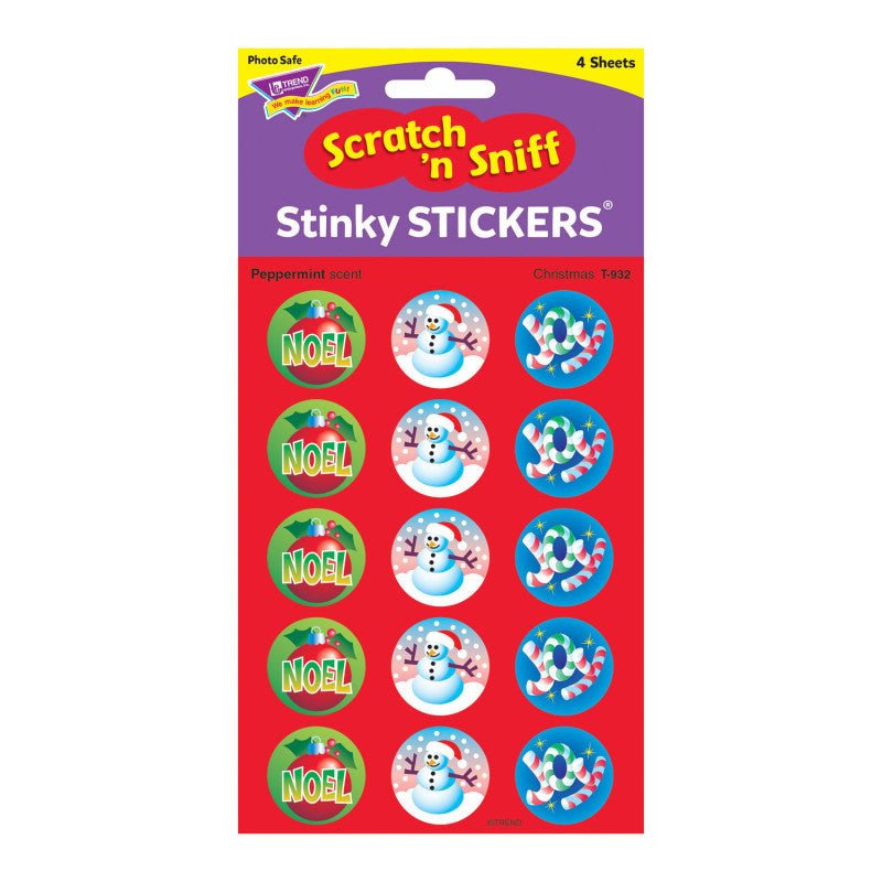 Christmas/Peppermint Stinky StickersÂ®, 60 ct.