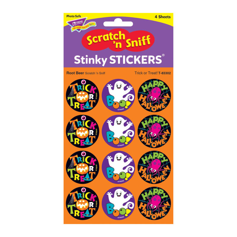 Trick or Treat!/Root Beer Stinky StickersÂ®, 48 Count