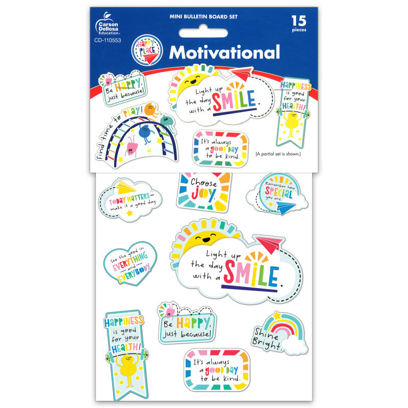 Happy Place Motivational Mini Bulletin Board Set