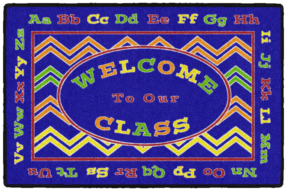 MULTI CHEVRON WELCOME MAT RECTANGLE CARPETS 2' x 3'
