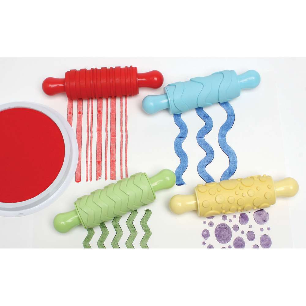 READY 2 LEARN® Paint & Clay Texture Rollers, Set of 4 (CE-6665)