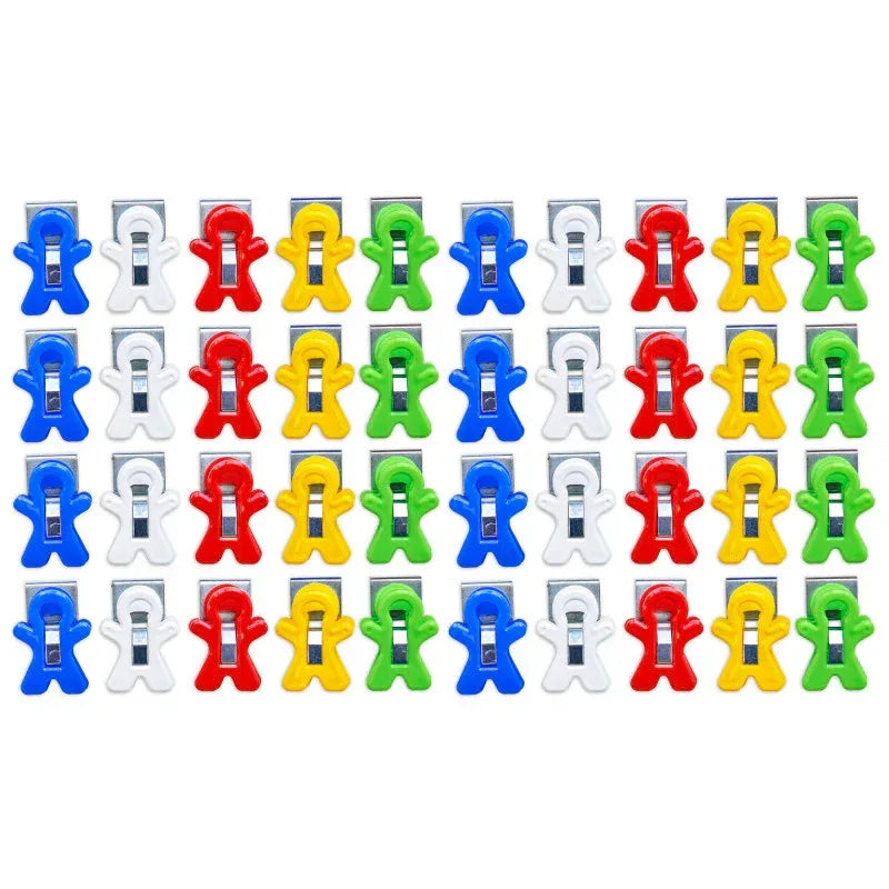 Magnet Man Magnetic Clip, Assorted Colors, 40-Piece Bucket