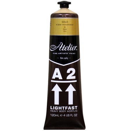 A2 Heavy Body Lightfast Artist Acrylic, 4 oz., Gold