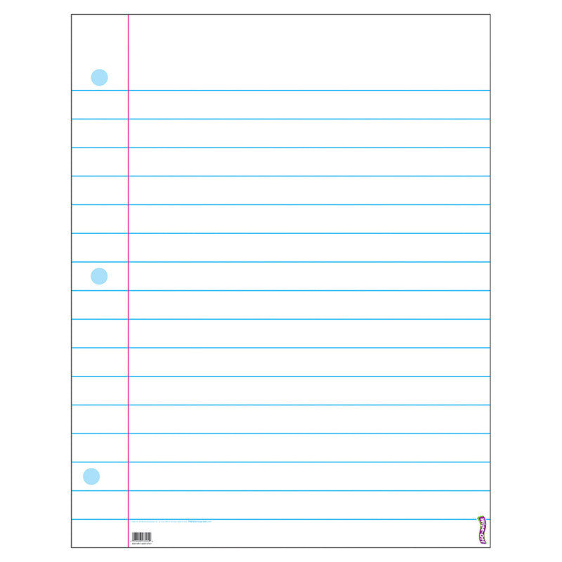 Notebook Paper Wipe-Off&reg; Chart, 22" x 28"