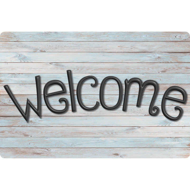 Smart Poly&trade;, The Original Fun Mat&trade;, Welcome Mat, 15.5" x 23.5", Beachwood Plank, Welcome