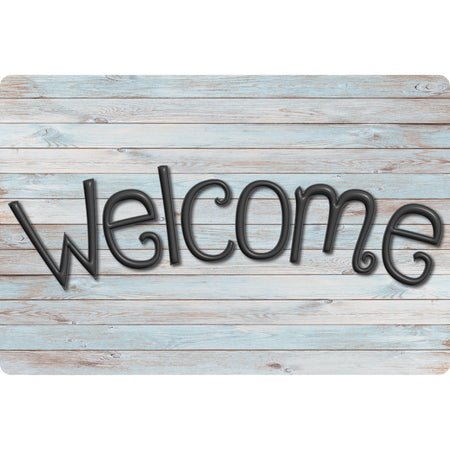 Smart Poly&trade;, The Original Fun Mat&trade;, Welcome Mat, 15.5" x 23.5", Beachwood Plank, Welcome
