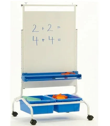 Deluxe Chart Stand Combo with Magnetic Dry Erase Board and Storage Tubs