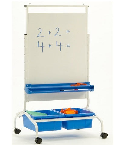 Deluxe Chart Stand Combo with Magnetic Dry Erase Board and Storage Tubs