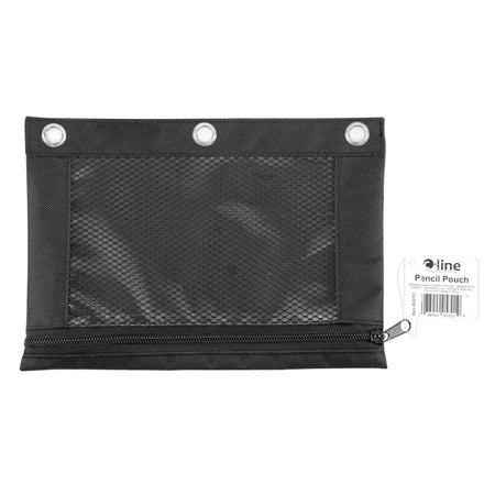 Pencil Pouch for 3-Ring Binders, 7" x 10", Black
