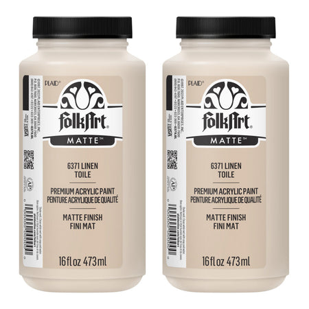 Acrylic Paint Matte, 16oz., Linen, Pack of 2