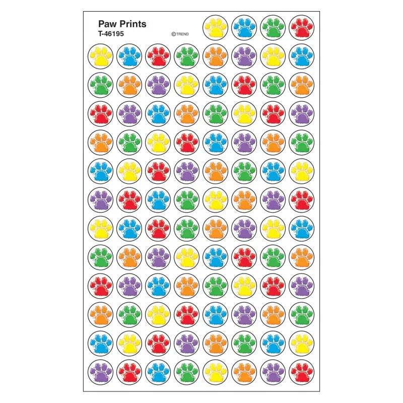 Paw Prints superSpots&reg; Stickers, 800 ct