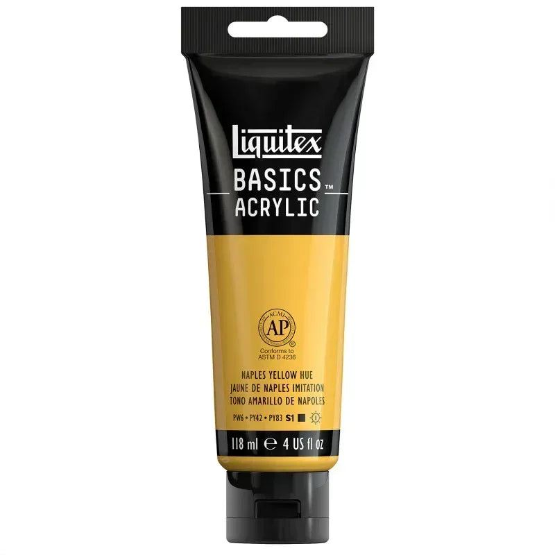 BASICS Acrylic Paint, 118 mL Tube, Naples Yellow Hue