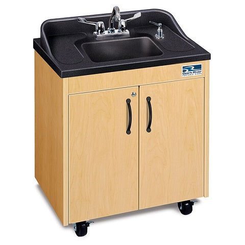 Children's classroom Sink, Maple Cabinet With Black ABS Single Basin and Counter top