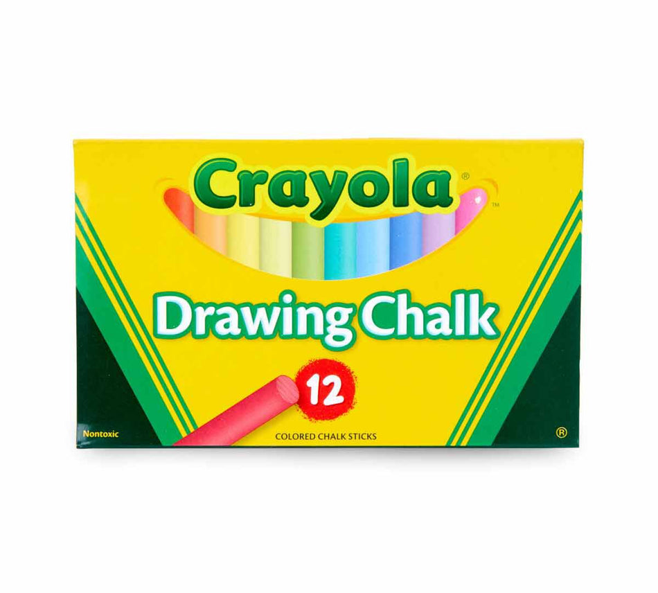 Crayola® Drawing Chalk, 12 Colored Chalk Sticks (BIN51-0403)