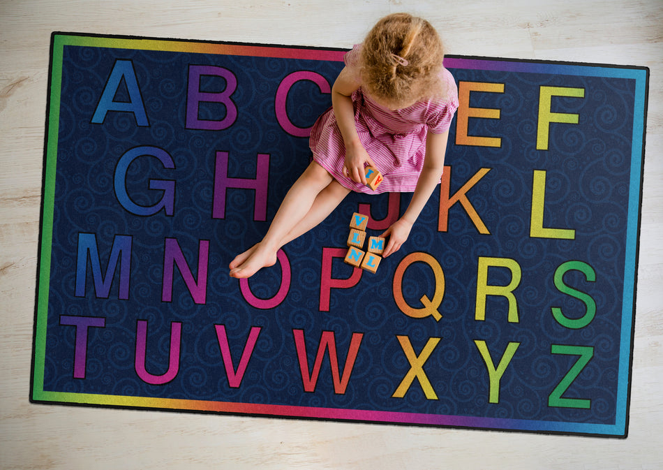 CHEERY ALPHABET RECTANGLE CARPETS 4X6