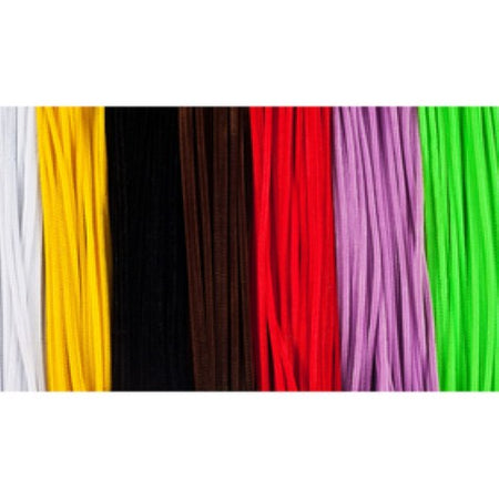 Chenille Stems (Pipe Cleaners) Class Pack, 6" Stems, 4mm thick Assorted Colors, 1000/Box