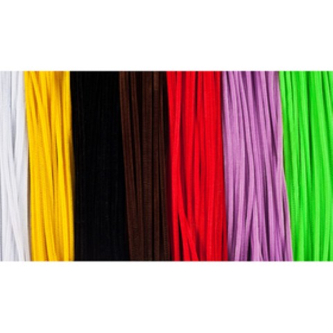 Chenille Stems (Pipe Cleaners) Class Pack, 6" Stems, 4mm thick Assorted Colors, 1000/Box