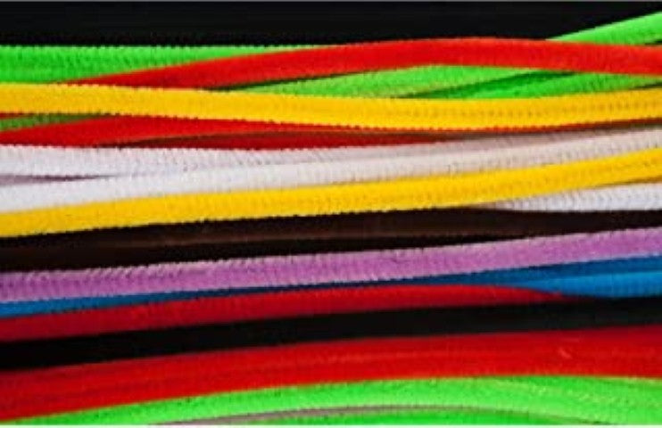 Chenille Stems (Pipe Cleaners) Class Pack, 12" Jumbo Stems, 6mm thick Assorted Colors, 1000/Box