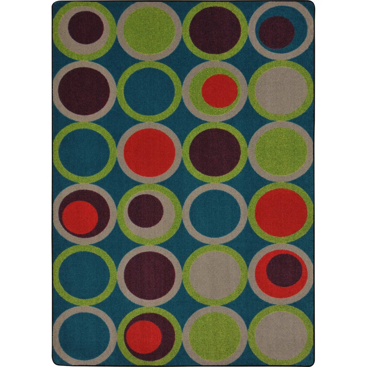 Circle Back 5'4" x 7'8" area rug in color Tropics