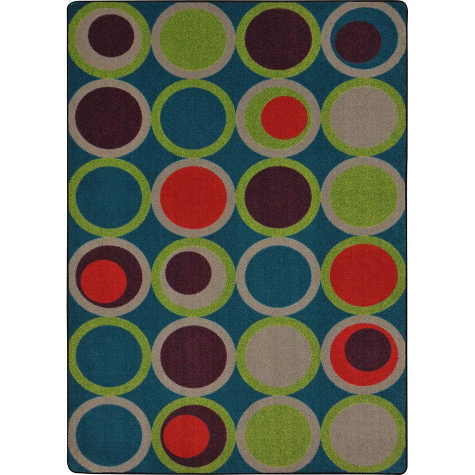 Circle Back 7'8" x 10'9" area rug in color Tropics