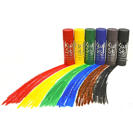 Jumbo Kwik Stix Solid Tempera Paint Sticks CLASSIC 6 colors - TPG646