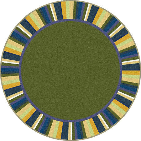 Clean Green 13'2" Round area rug in color Bold