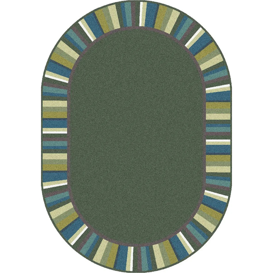 Clean Green 3'10" x 5'4" Oval area rug in color Soft