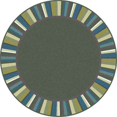 Clean Green 7'7" Round area rug in color Soft