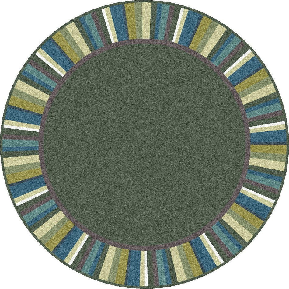 Clean Green 7'7" Round area rug in color Soft