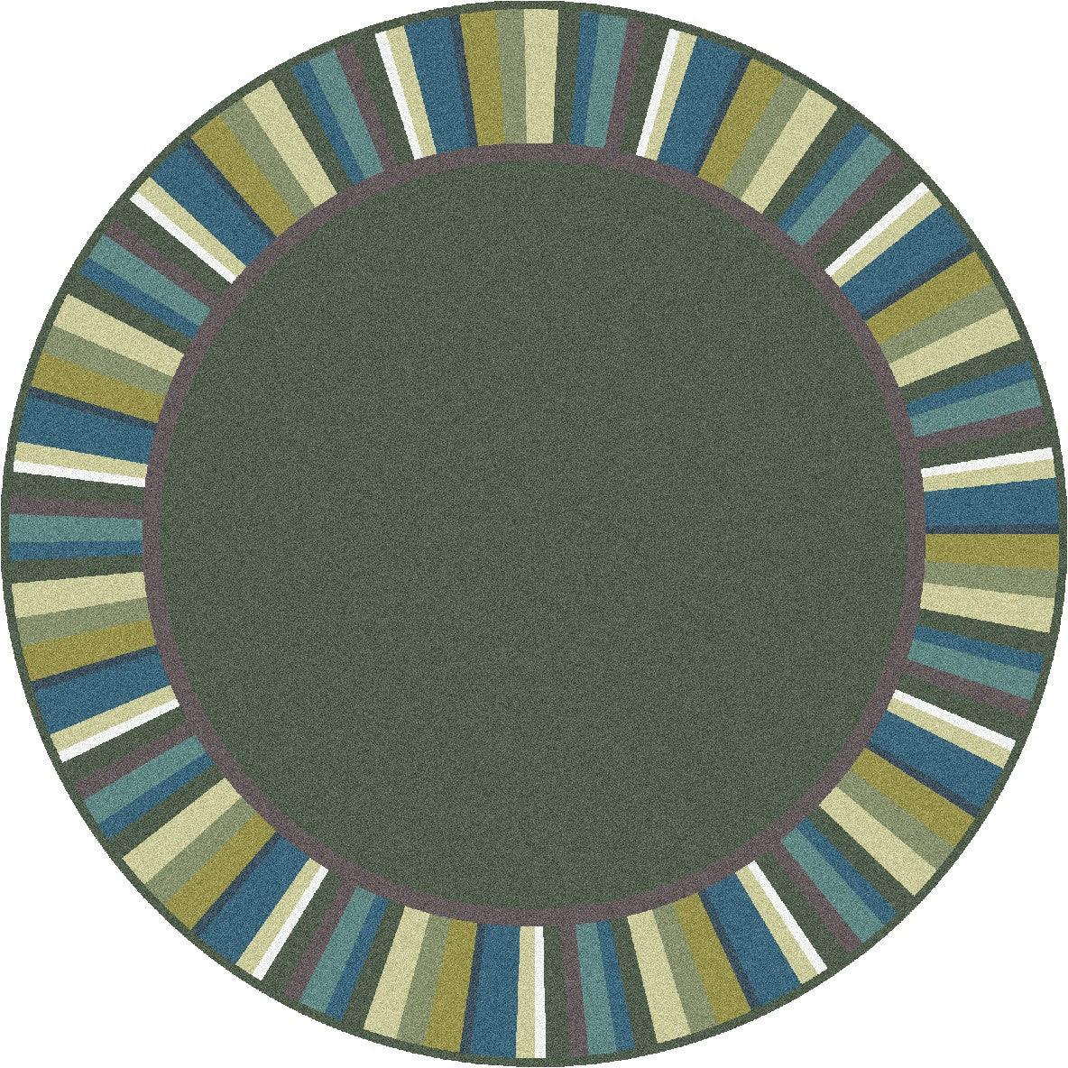 Clean Green 5'4" Round area rug in color Soft