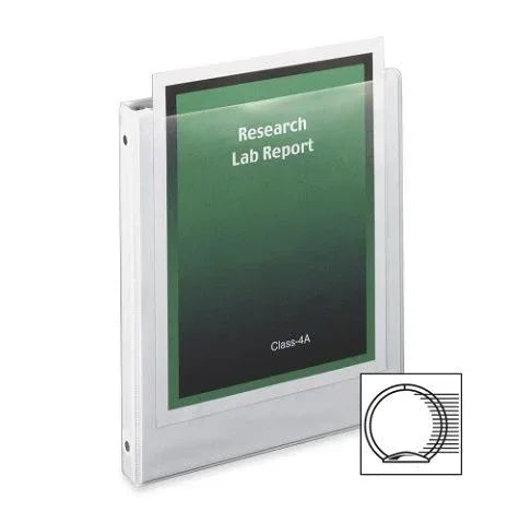 Basic Value ClearVue Round Ring Binder, 3" White