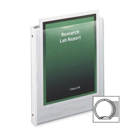 Basic Value ClearVue Round Ring Binder, 3" White