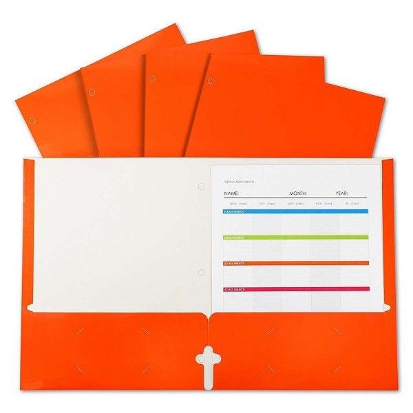 C-Line@ 2-Pocket Laminated Paper Portfolios Orange 25/Bx