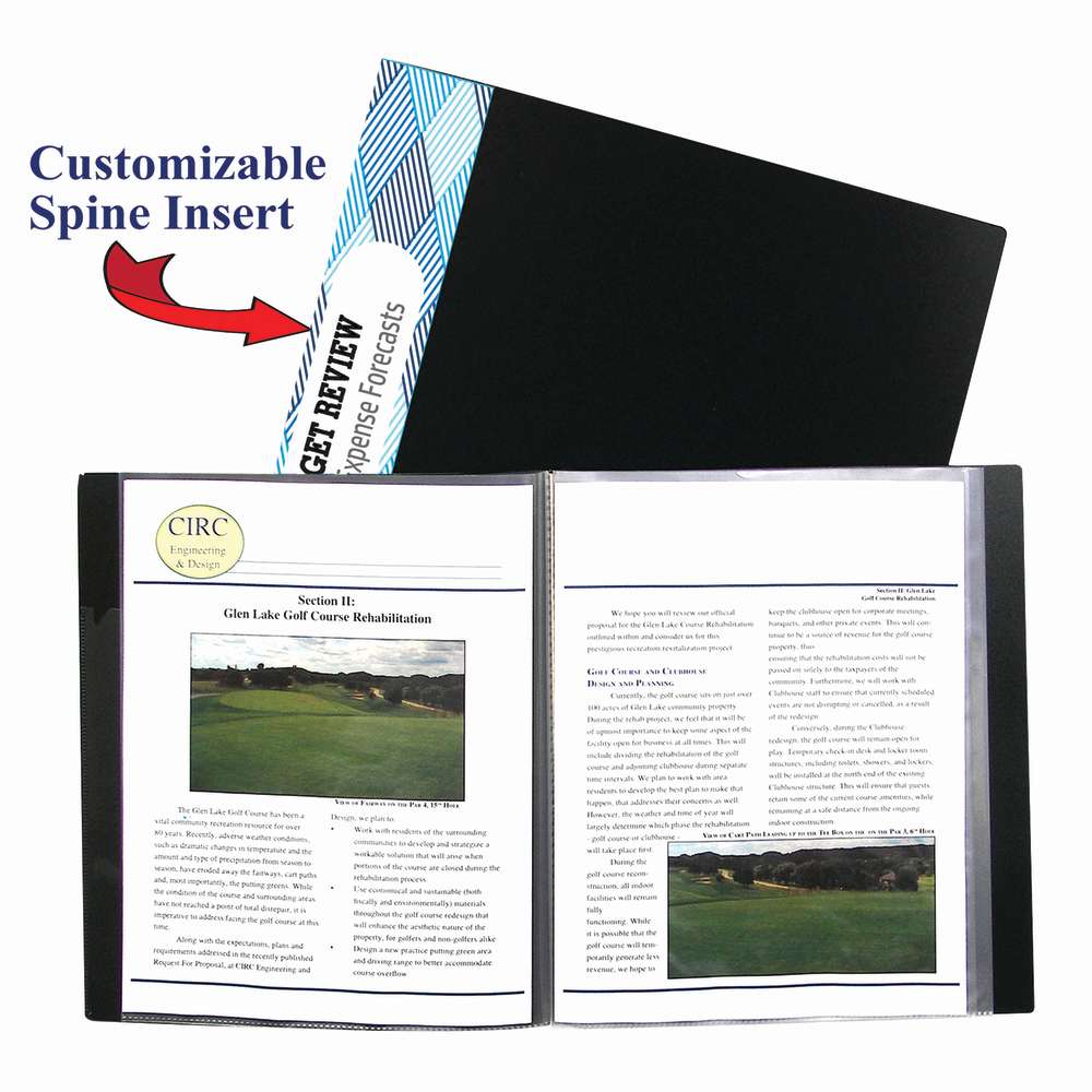 C-Line® Bound Sheet Protector Presentation Book, 12-Pocket, (Holds 24 pages)
