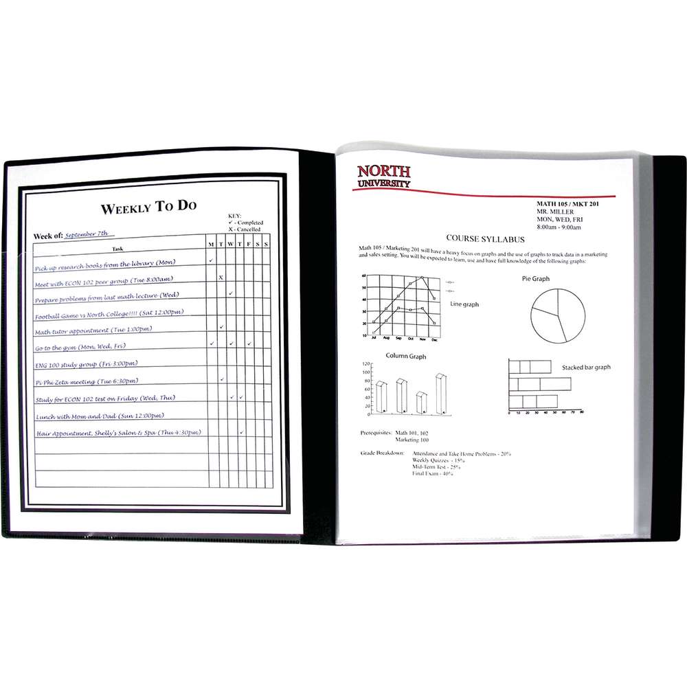 C-Line® Bound Sheet Protector Presentation Book, 12-Pocket, (Holds 24 pages)