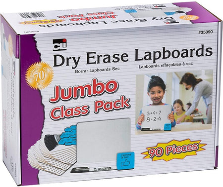 Jumbo 9x12" Lapboard Class Pack of 30 Dry Erase Boards CHL35090