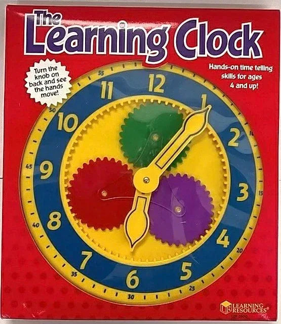 Learning Resources Big Time Learning Clock With Visible Gears, 12 Hour