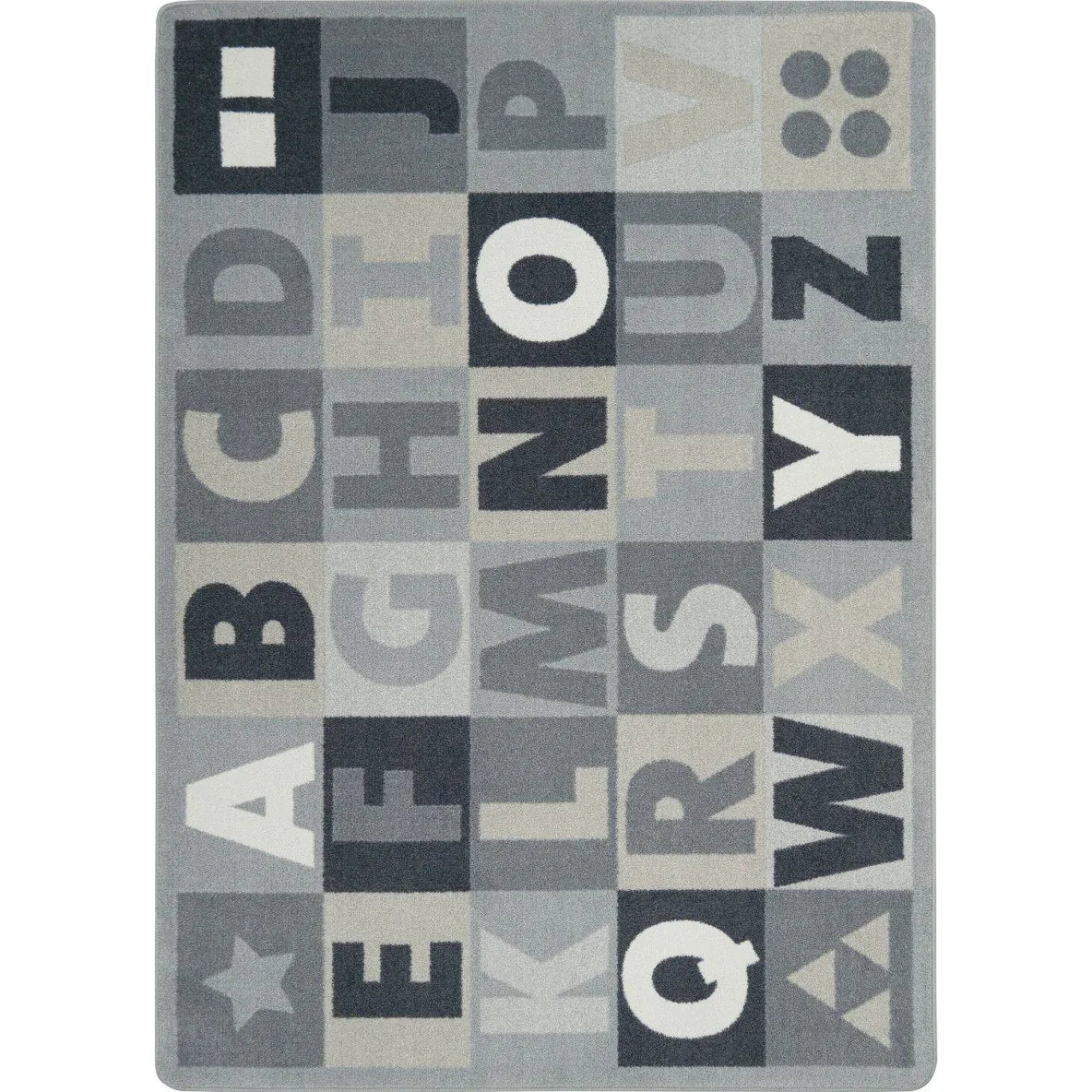 Colorful Learning 5'4" x 7'8" area rug in color Chalkdust