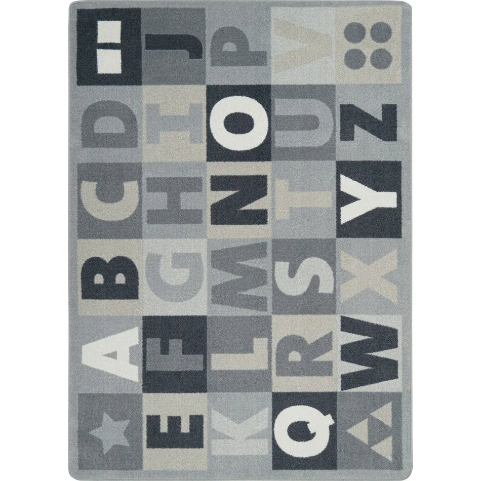 Colorful Learning 10'9" x 13'2" area rug in color Chalkdust