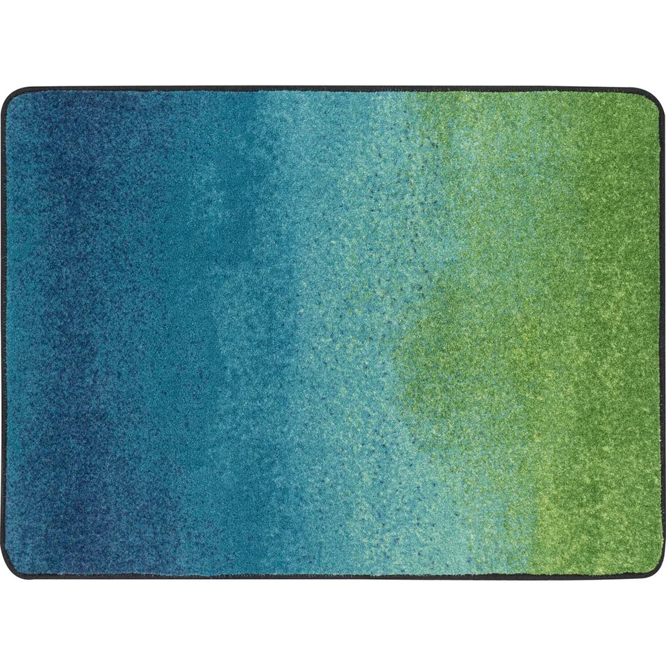 Colorwash 2'8" x 3'10" area rug in color Marine