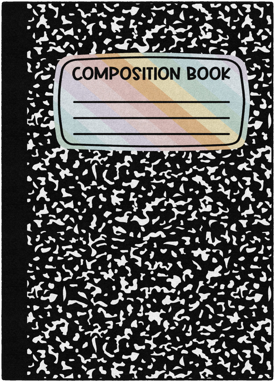 COMPOSITION NOTEBOOK RUG RECTANGLE CARPETS 5' X 7'6"