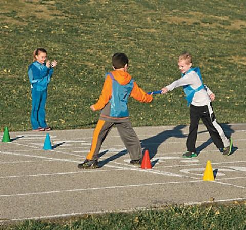 Plastic Traffic Cones - 5" x 8-1/2" - 12 pieces per set