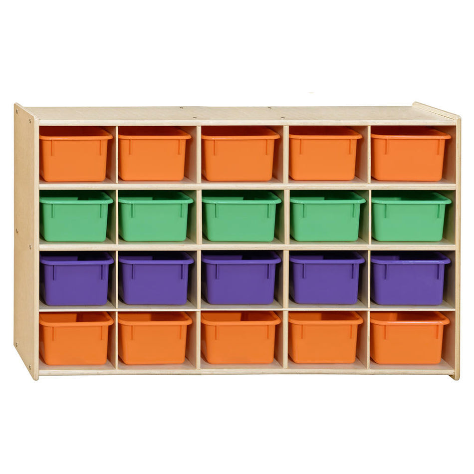 Contender 20 Tray Storage with Assorted Pastel Trays - Assembled