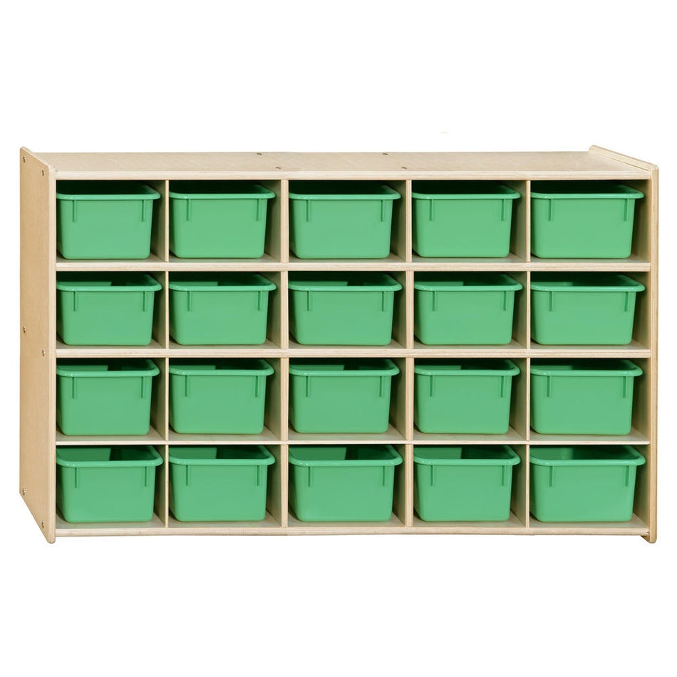 Contender 20 Tray Storage with Lime Green Trays - RTA