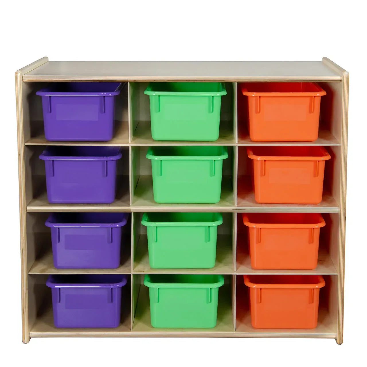 Contender 12-Cubby Storage Unit w/ Assorted Pastel Trays - Assembled