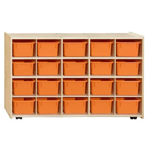 Contender 20 Tray Storage with Orange Trays - Assembled
