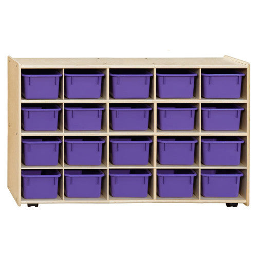 Contender 20 Tray Storage with Purple Trays - Assembled